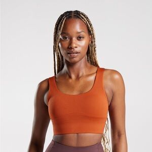 Gymshark Longline Sports Bra - Brick Red